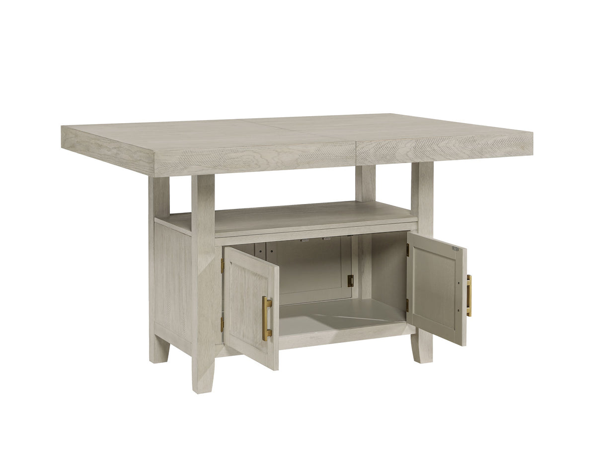 Garland 60-80″ Counter Table with 20″ Leaf, Greige Finish from Steve Silver - Luna Furniture