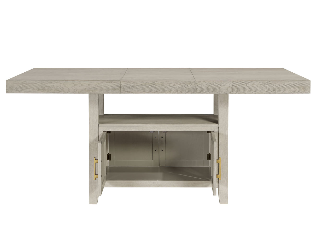 Garland 60-80″ Counter Table with 20″ Leaf, Greige Finish from Steve Silver - Luna Furniture
