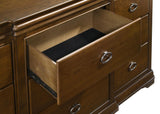 Garland Brown Cherry 11-Drawer Bedroom Dresser with Mirror from Coaster - Luna Furniture