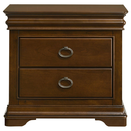 Garland Brown Cherry 3-Drawer Nightstand from Coaster - Luna Furniture
