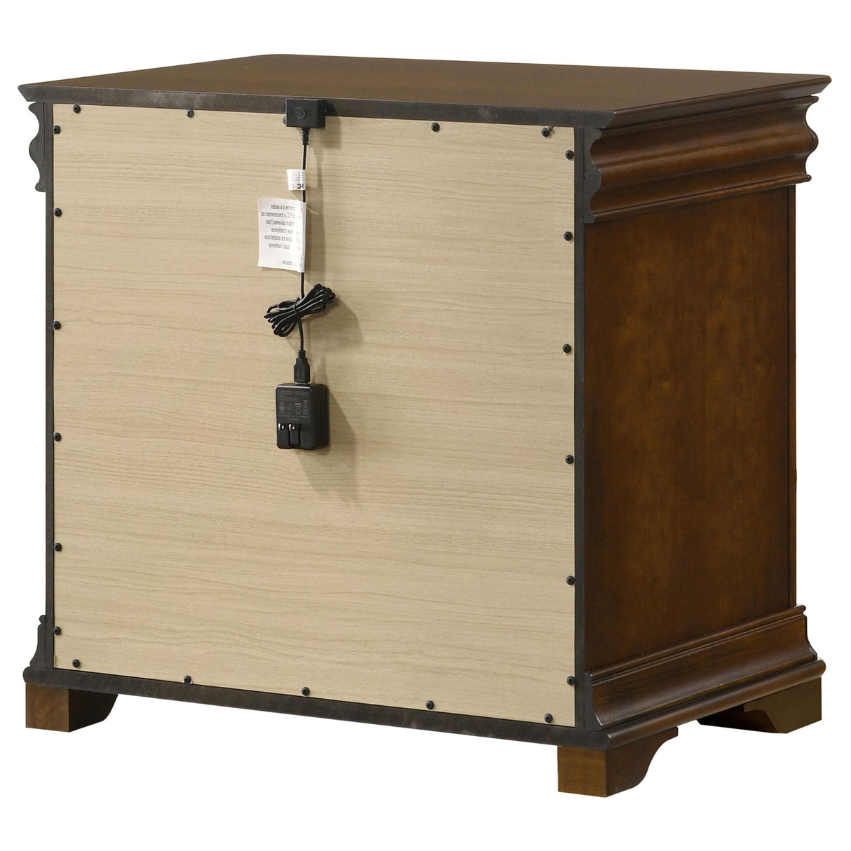 Garland Brown Cherry 3-Drawer Nightstand from Coaster - Luna Furniture