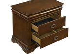 Garland Brown Cherry 3-Drawer Nightstand from Coaster - Luna Furniture