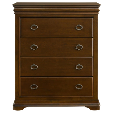 Garland Brown Cherry 4-Drawer Bedroom Chest from Coaster - Luna Furniture
