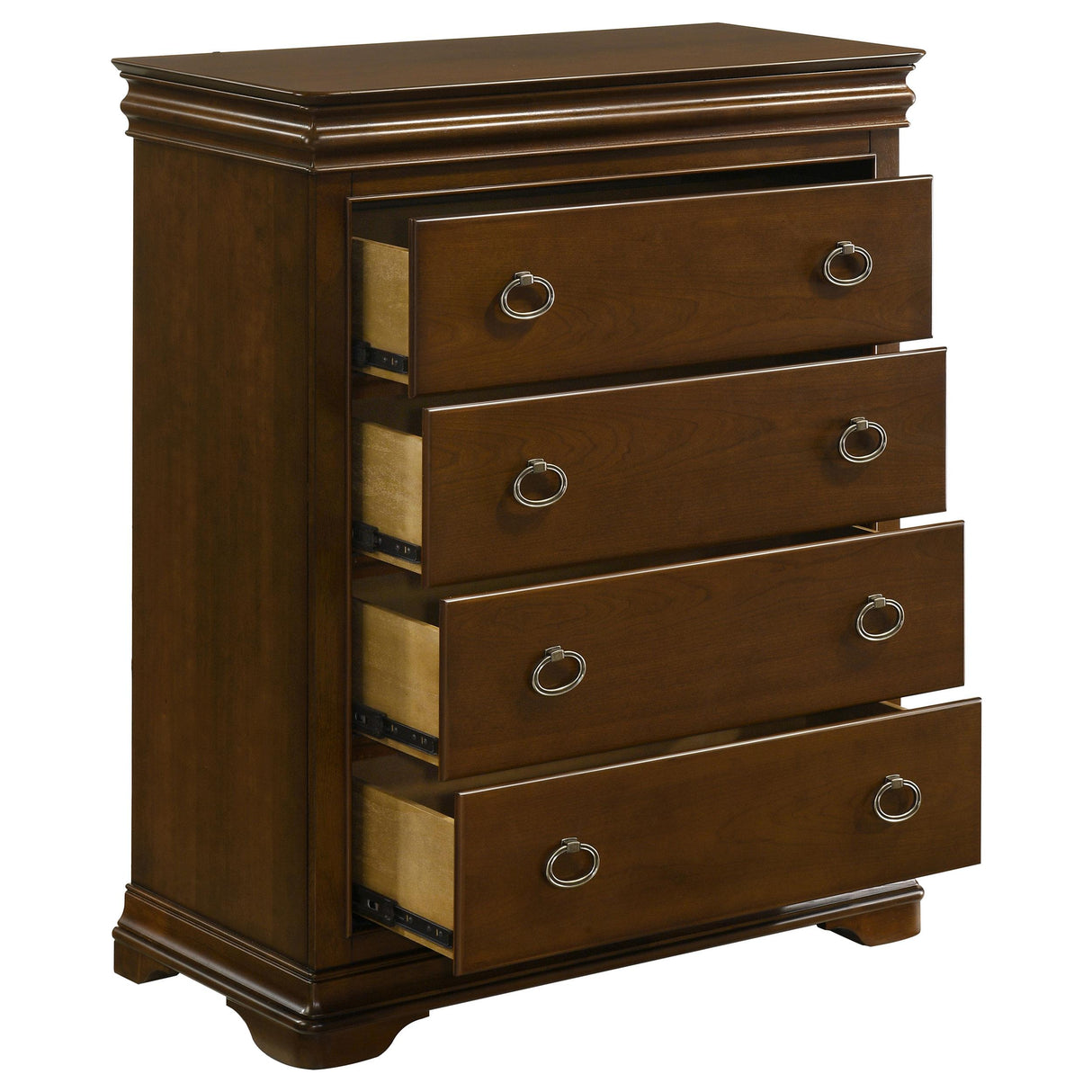 Garland Brown Cherry 4-Drawer Bedroom Chest from Coaster - Luna Furniture