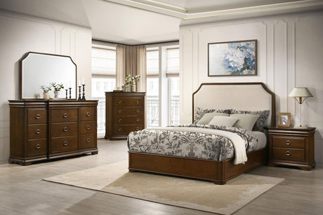 Garland Brown Cherry 5-Piece Eastern King Bedroom Set from Coaster - Luna Furniture