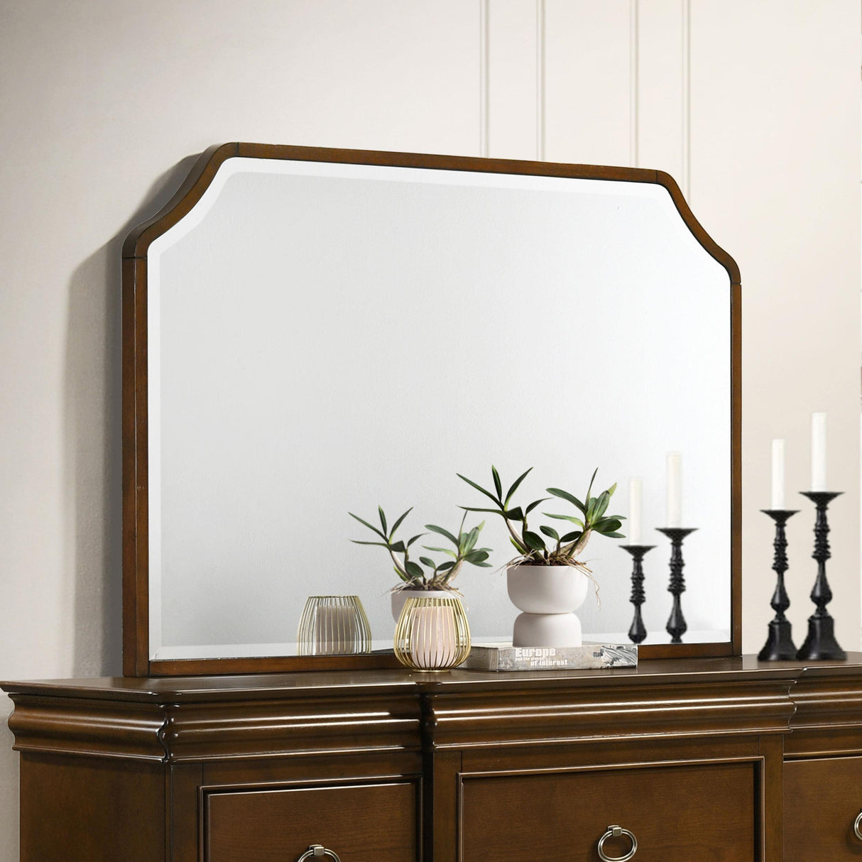 Garland Brown Cherry Dresser Mirror from Coaster - Luna Furniture