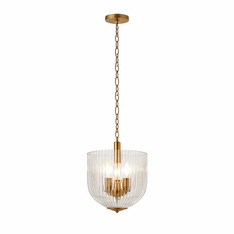Garnet Pendant Lamp - Coarse Gold + Clear Glass from Ashcroft Furniture - Luna Furniture
