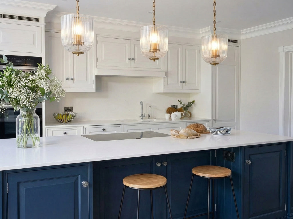 Garnet Pendant Lamp - Coarse Gold + Clear Glass from Ashcroft Furniture - Luna Furniture