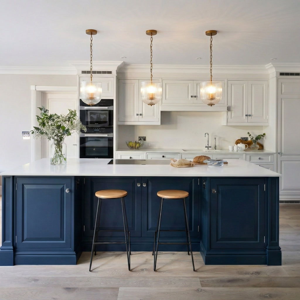 Garnet Pendant Lamp - Coarse Gold + Clear Glass from Ashcroft Furniture - Luna Furniture