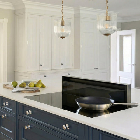 Garnet Pendant Lamp - Coarse Gold + Clear Glass from Ashcroft Furniture - Luna Furniture