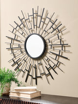 Garrenworth Black Accent Mirror from Ashley - Luna Furniture