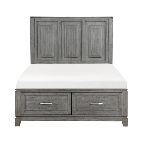 Garretson Gray Full Storage Platform Bed from Homelegance - Luna Furniture