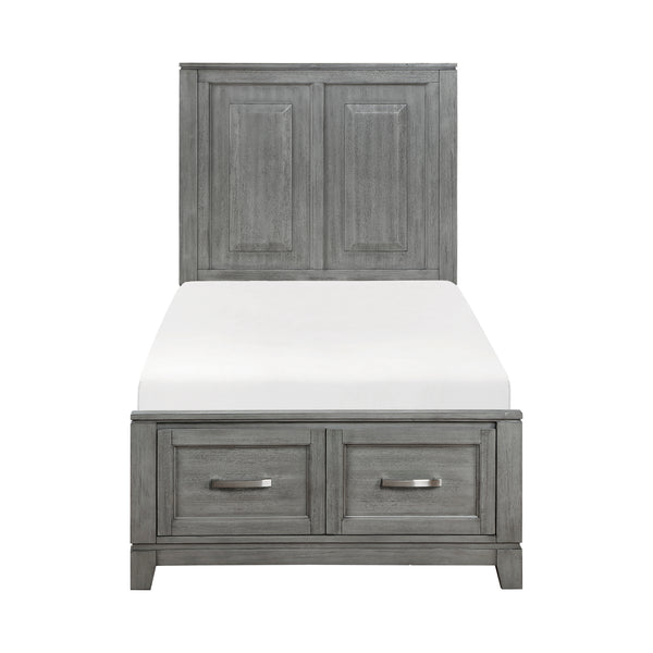 Garretson Gray Twin Storage Platform Bed