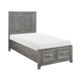 Garretson Gray Twin Storage Platform Bed from Homelegance - Luna Furniture