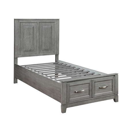 Garretson Gray Twin Storage Platform Bed from Homelegance - Luna Furniture
