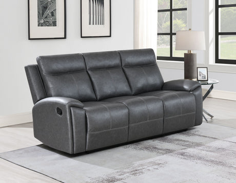 Gaston Gray 3-Piece Reclining Living Room Set from Steve Silver - Luna Furniture