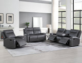Gaston Gray 3-Piece Reclining Living Room Set from Steve Silver - Luna Furniture