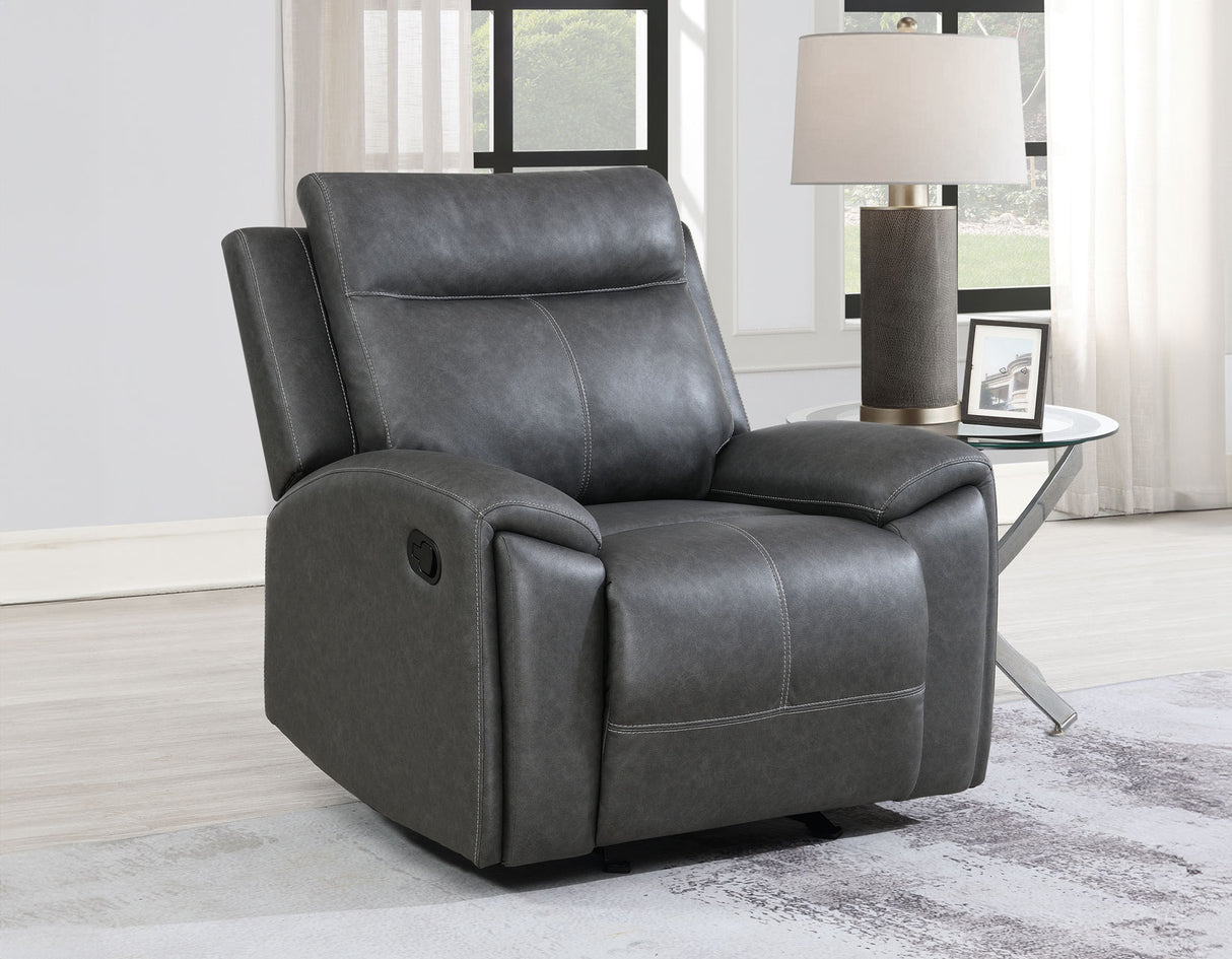 Gaston Gray Manual Glider Recliner from Steve Silver - Luna Furniture