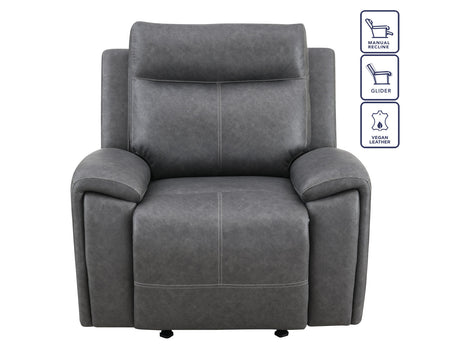 Gaston Gray Manual Glider Recliner from Steve Silver - Luna Furniture