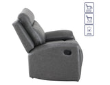 Gaston Gray Manual Glider Recliner from Steve Silver - Luna Furniture
