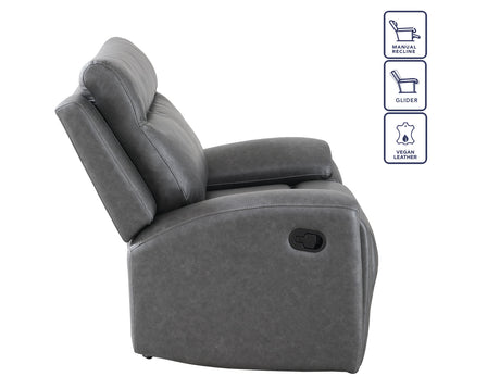 Gaston Gray Manual Glider Recliner from Steve Silver - Luna Furniture