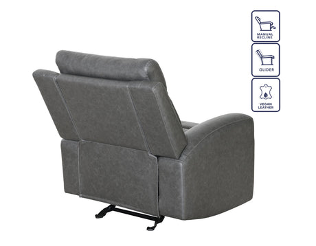 Gaston Gray Manual Glider Recliner from Steve Silver - Luna Furniture
