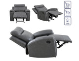 Gaston Gray Manual Glider Recliner from Steve Silver - Luna Furniture