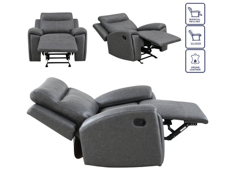 Gaston Gray Manual Glider Recliner from Steve Silver - Luna Furniture