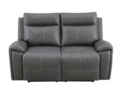 Gaston Gray Manual Reclining Loveseat from Steve Silver - Luna Furniture