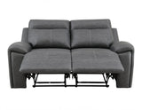 Gaston Gray Manual Reclining Loveseat from Steve Silver - Luna Furniture