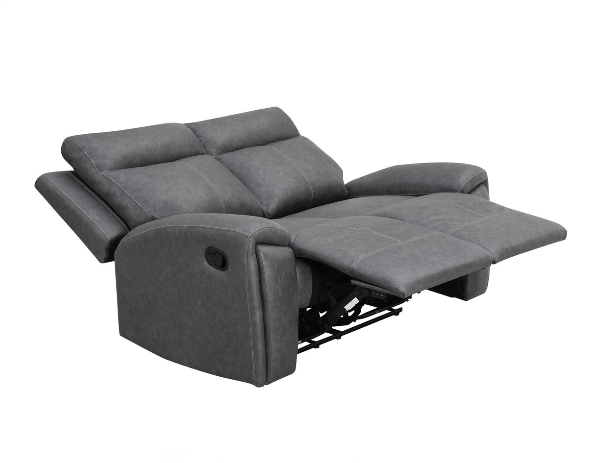 Gaston Gray Manual Reclining Loveseat from Steve Silver - Luna Furniture