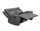 Gaston Gray Manual Reclining Loveseat from Steve Silver - Luna Furniture