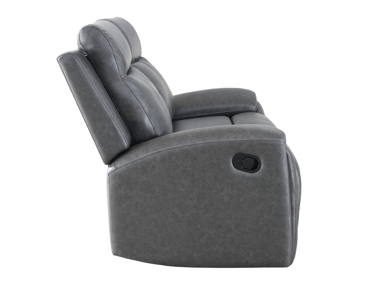 Gaston Gray Manual Reclining Loveseat from Steve Silver - Luna Furniture