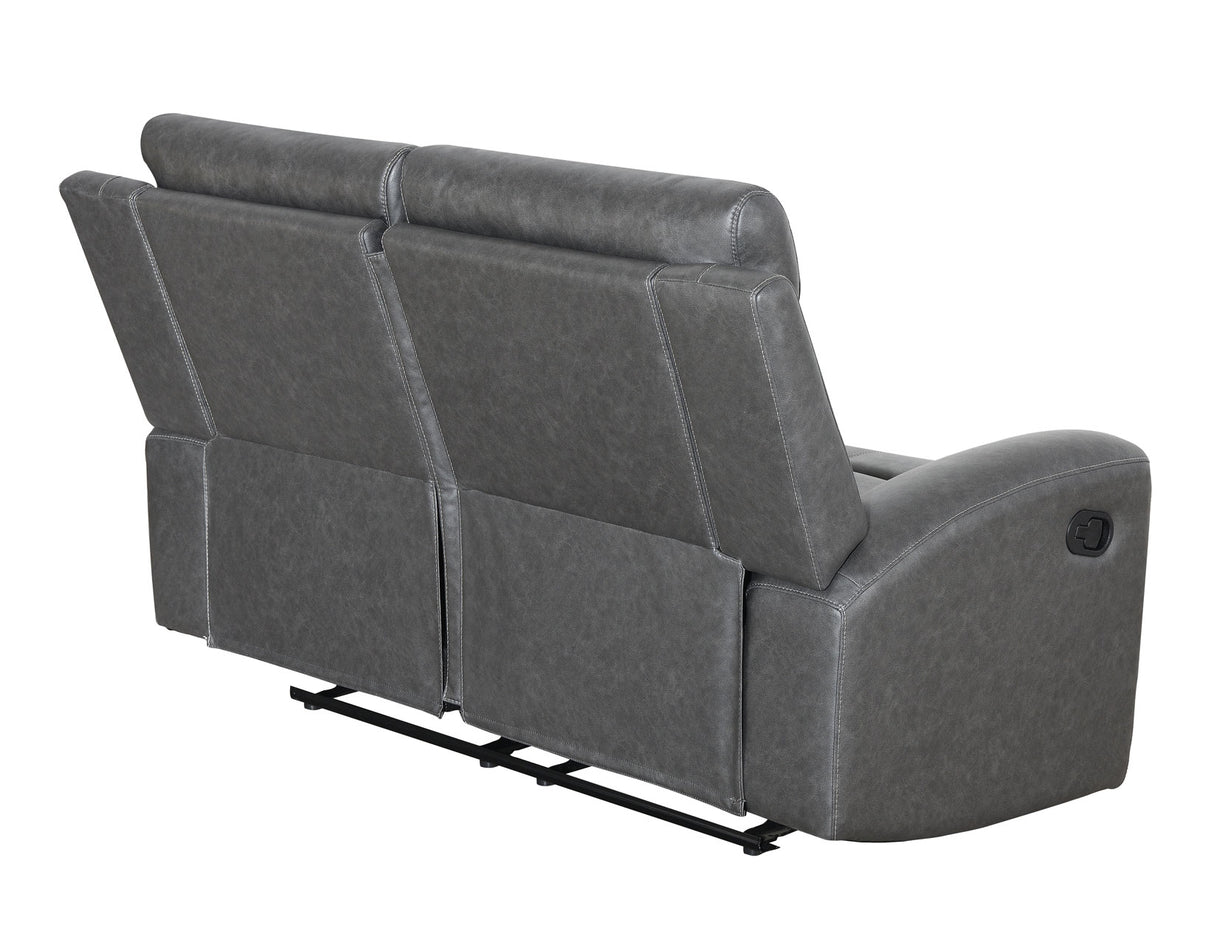 Gaston Gray Manual Reclining Loveseat from Steve Silver - Luna Furniture