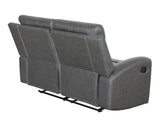 Gaston Gray Manual Reclining Loveseat from Steve Silver - Luna Furniture
