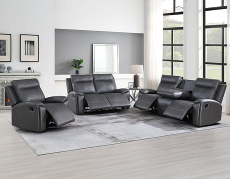 Gaston Gray Manual Reclining Loveseat from Steve Silver - Luna Furniture