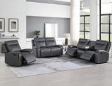 Gaston Gray Manual Reclining Loveseat from Steve Silver - Luna Furniture