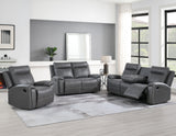 Gaston Gray Manual Reclining Loveseat from Steve Silver - Luna Furniture