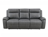 Gaston Gray Reclining Sofa with Drop-Down Console from Steve Silver - Luna Furniture