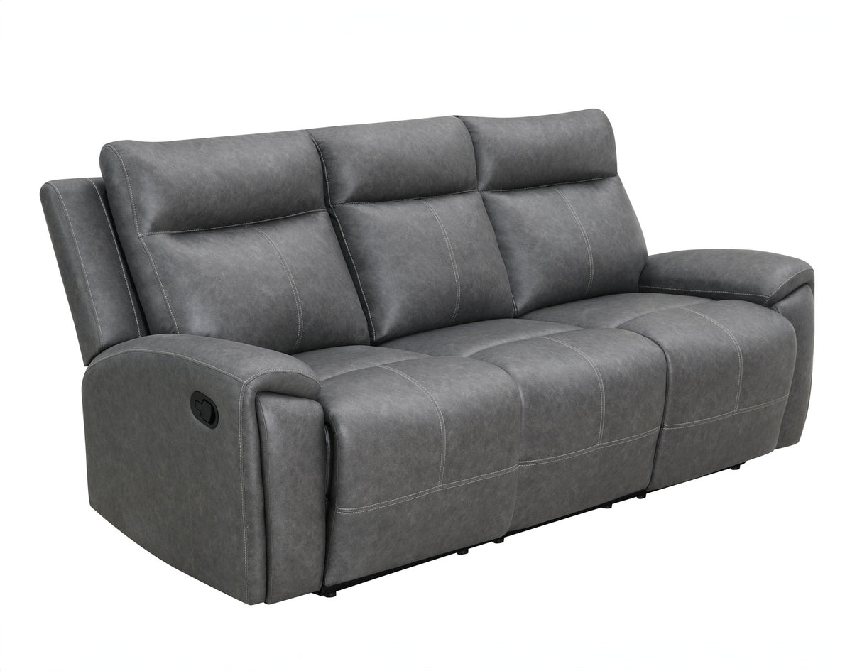 Gaston Gray Reclining Sofa with Drop-Down Console from Steve Silver - Luna Furniture