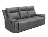 Gaston Gray Reclining Sofa with Drop-Down Console from Steve Silver - Luna Furniture