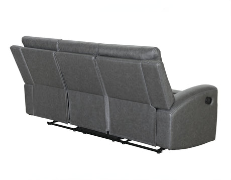 Gaston Gray Reclining Sofa with Drop-Down Console from Steve Silver - Luna Furniture