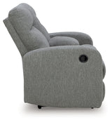 Gauntlet Sterling Reclining Loveseat with Console from Ashley - Luna Furniture