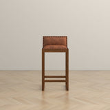 Gavin 25'' Solid Wood Genuine Leather Counter Stool from Ashcroft Furniture - Luna Furniture