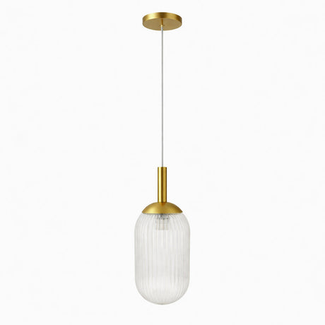 Gemma Pendant Lamp - Gold and Clear from Ashcroft Furniture - Luna Furniture