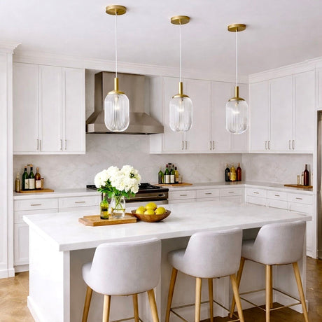 Gemma Pendant Lamp - Gold and Clear from Ashcroft Furniture - Luna Furniture