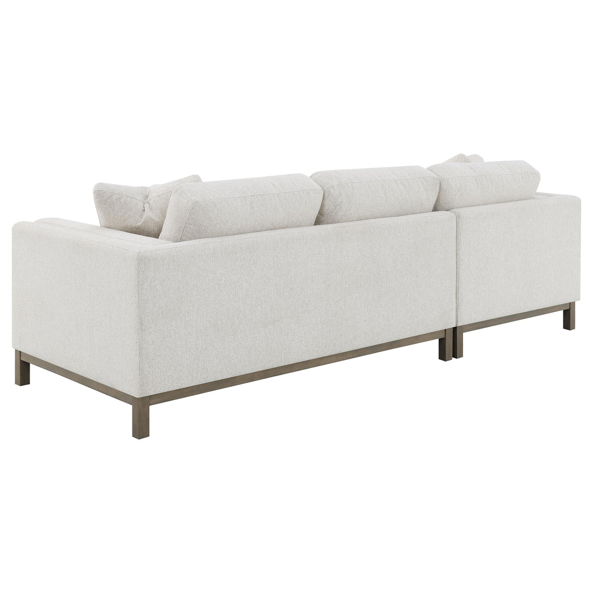Geneva Sand Boucle Upholstered Sectional Chaise Sofa from Coaster - Luna Furniture