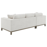 Geneva Sand Boucle Upholstered Sectional Chaise Sofa from Coaster - Luna Furniture