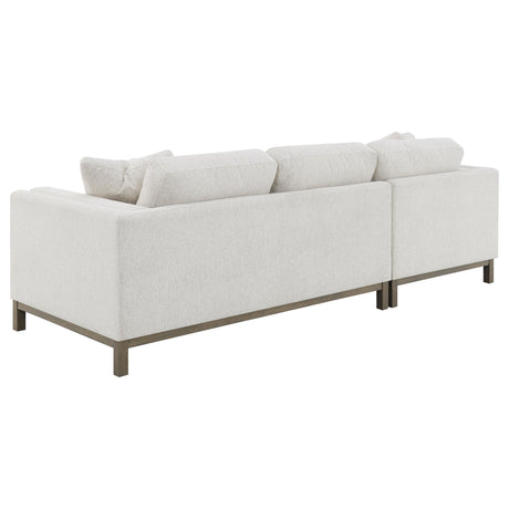 Geneva Sand Boucle Upholstered Sectional Chaise Sofa from Coaster - Luna Furniture