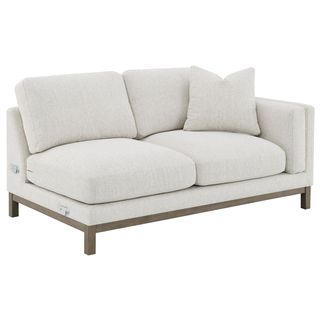 Geneva Sand Boucle Upholstered Sectional Chaise Sofa from Coaster - Luna Furniture
